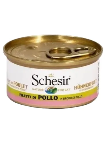 Schesir gatto filetti di pollo in brodo di pollo 70 gr  