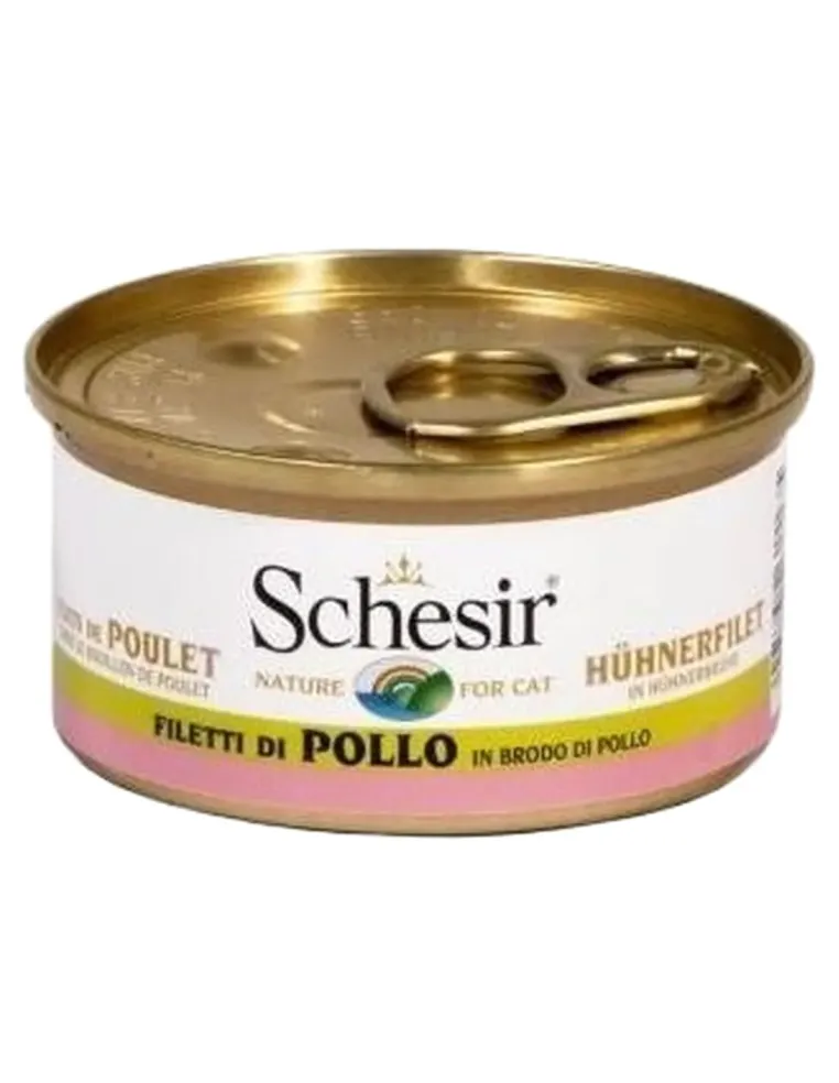 Schesir gatto filetti di pollo in brodo di pollo 70 gr  