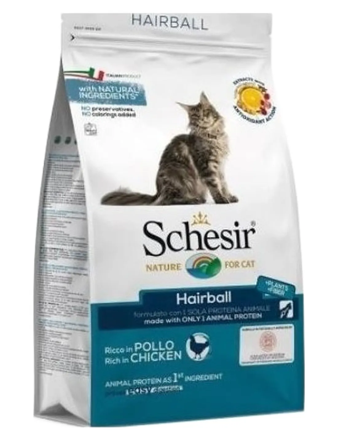 Schesir gatto Hairball ricco in pollo 400 gr  