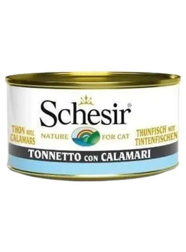 Schesir gatto gelatina tonnetto con calamari 85 gr  