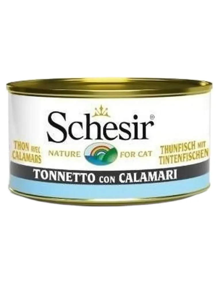 Schesir gatto gelatina tonnetto con calamari 85 gr  