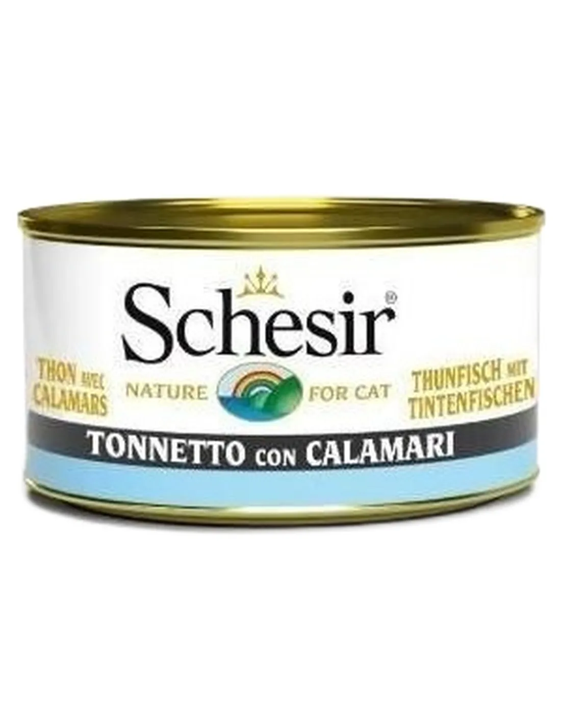 Schesir gatto gelatina tonnetto con calamari 85 gr  