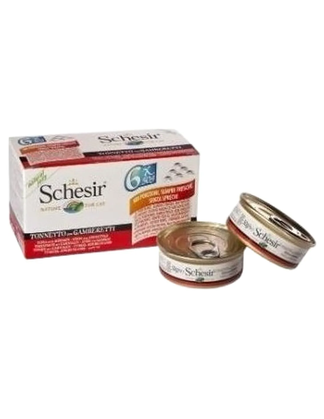 Schesir gatto tonno con gamberetti multipack 6 x 50 gr   Schesir gatto tonno con gamberetti multipack 6 x 50 gr
