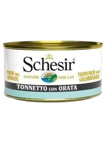 Schesir gatto gelatina tonnetto con orata 85 gr  