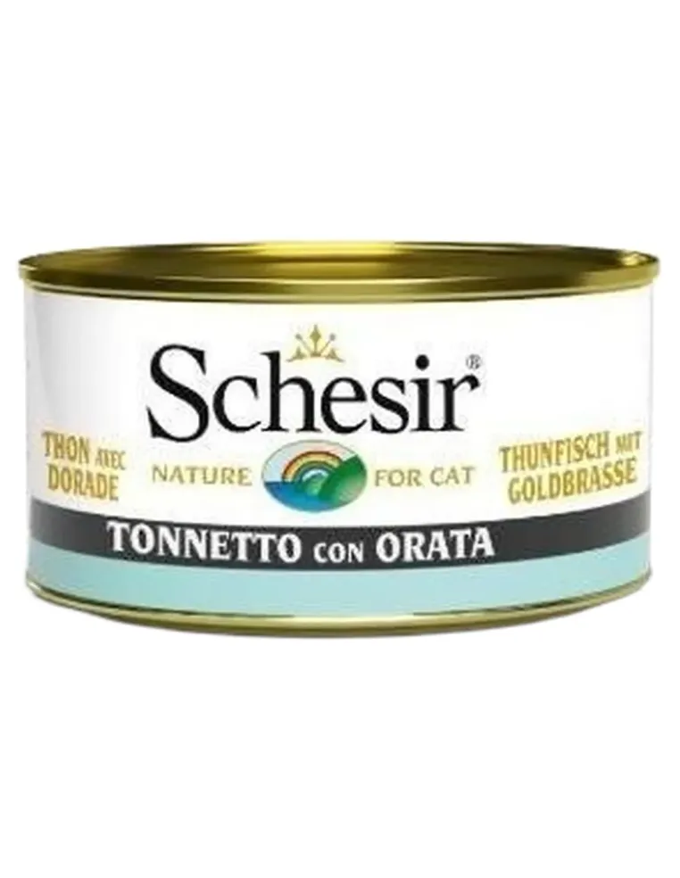 Schesir gatto gelatina tonnetto con orata 85 gr  
