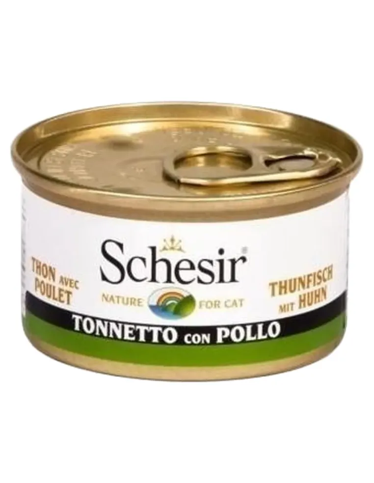 Schesir gatto tonnetto con pollo 85 gr  