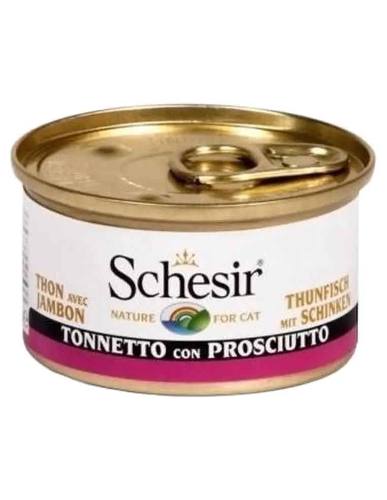 Schesir gatto tonnetto con prosciutto 85 gr  
