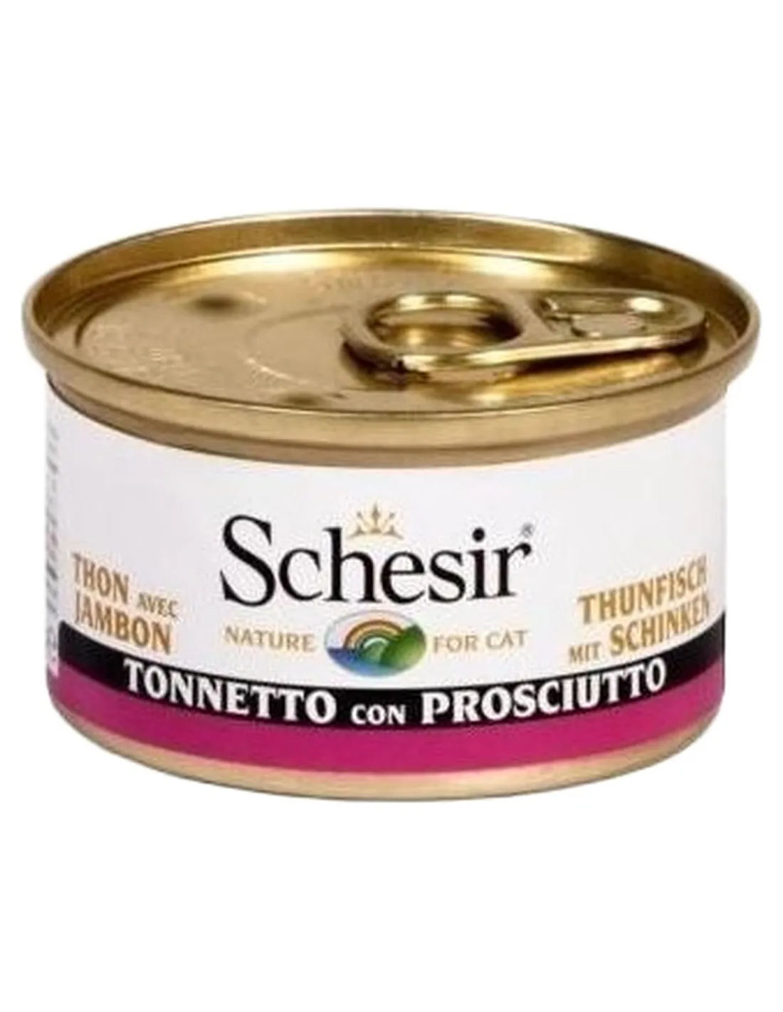 Schesir gatto tonnetto con prosciutto 85 gr  