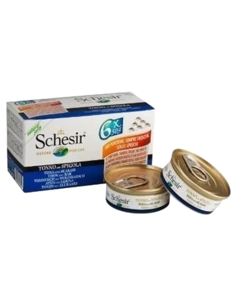 Schesir gatto tonno con spigola multipack 6 x 50 gr  