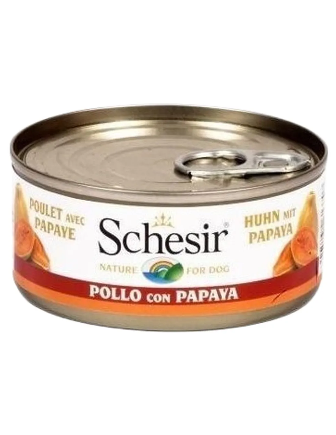 Schesir cane filetti di pollo con papaya 150 gr   Schesir cane filetti di pollo con papaya 150 gr