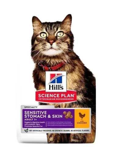 Hill's Science Plan Adult Sensitive Stomach e Skin gatto pollo 1,5 kg
