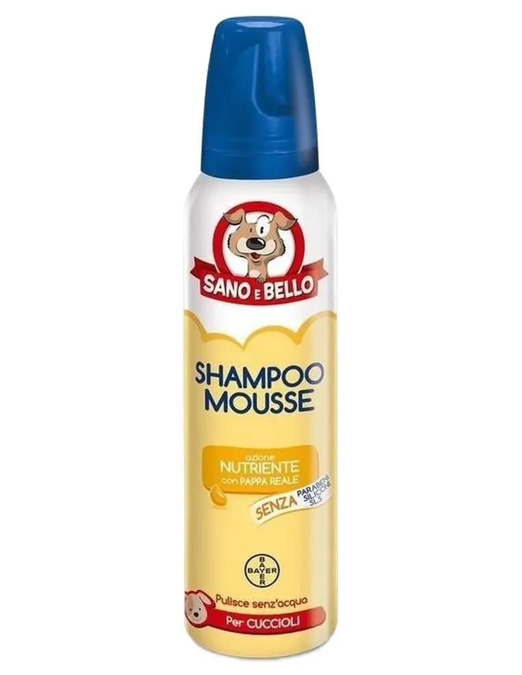 Bayer Shampoo Mousse Pappa Reale per Cuccioli 300 ml sano e bello  