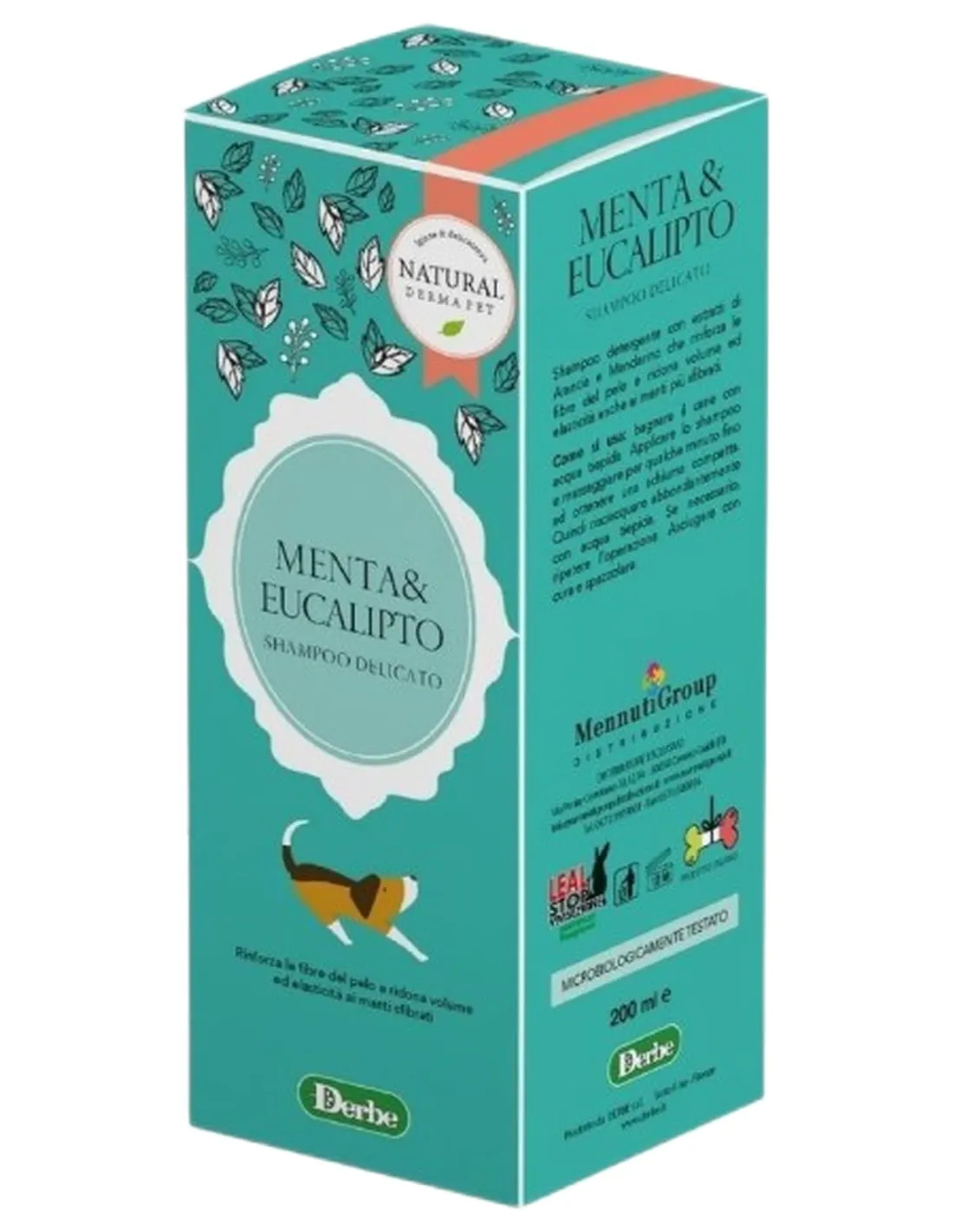 Derbe shampoo menta e eucalipto 200 ml  