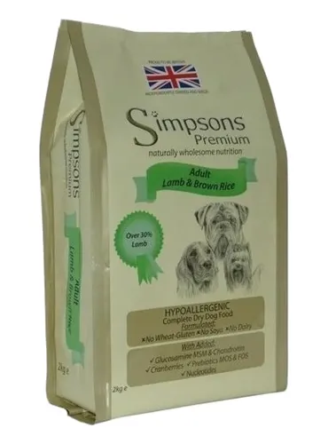 Simpsons Premium cane adult agnello e riso integrale 2 kg  