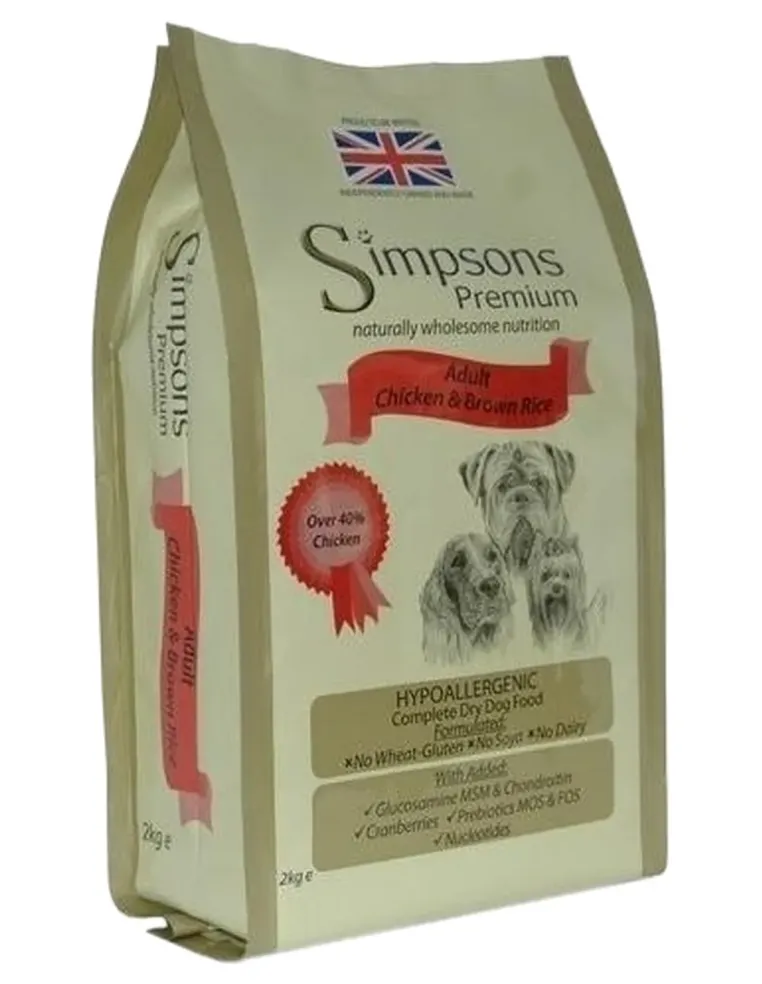 Simpsons Premium cane adult pollo e riso integrale 2 kg  