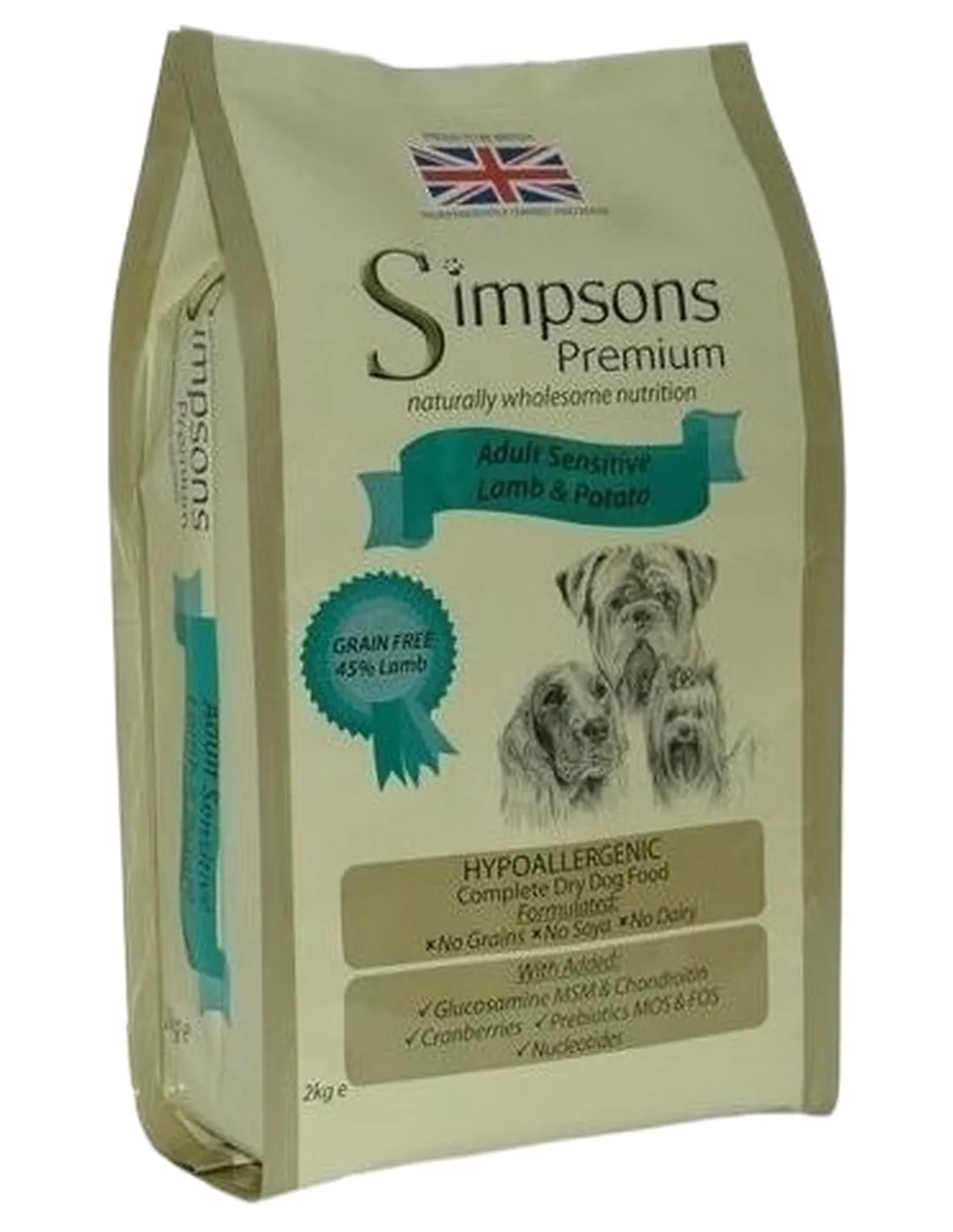 Simpsons Premium cane adult sensitive agnello e patate 12 kg  