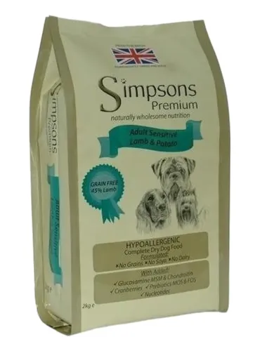 Simpsons Premium cane adult sensitive agnello e patate 2 kg  