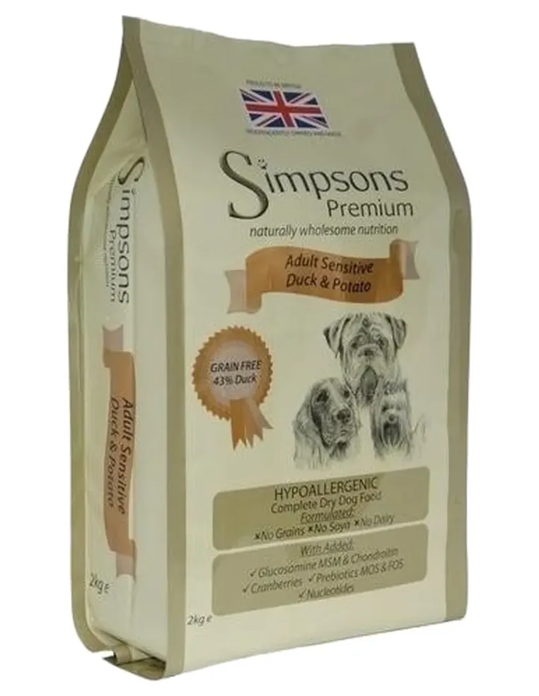Simpsons Premium cane adult sensitive anatra e patate 12 kg  