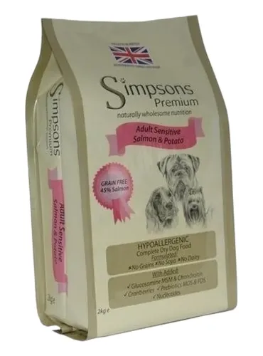 Simpsons Premium cane adult sensitive salmone e patate 2 kg  