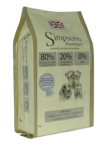 Simpsons Premium cane adult 80/20 mix pollo pesce e tacchino 12 kg  