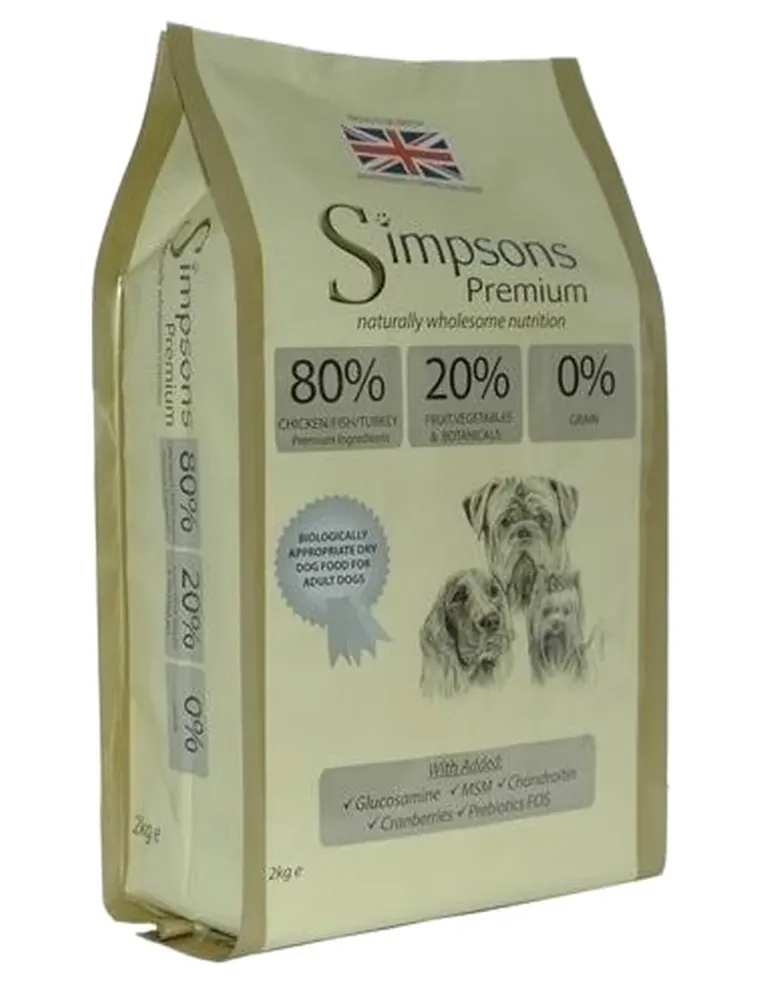 Simpsons Premium cane adult 80/20 mix pollo pesce e tacchino 12 kg  