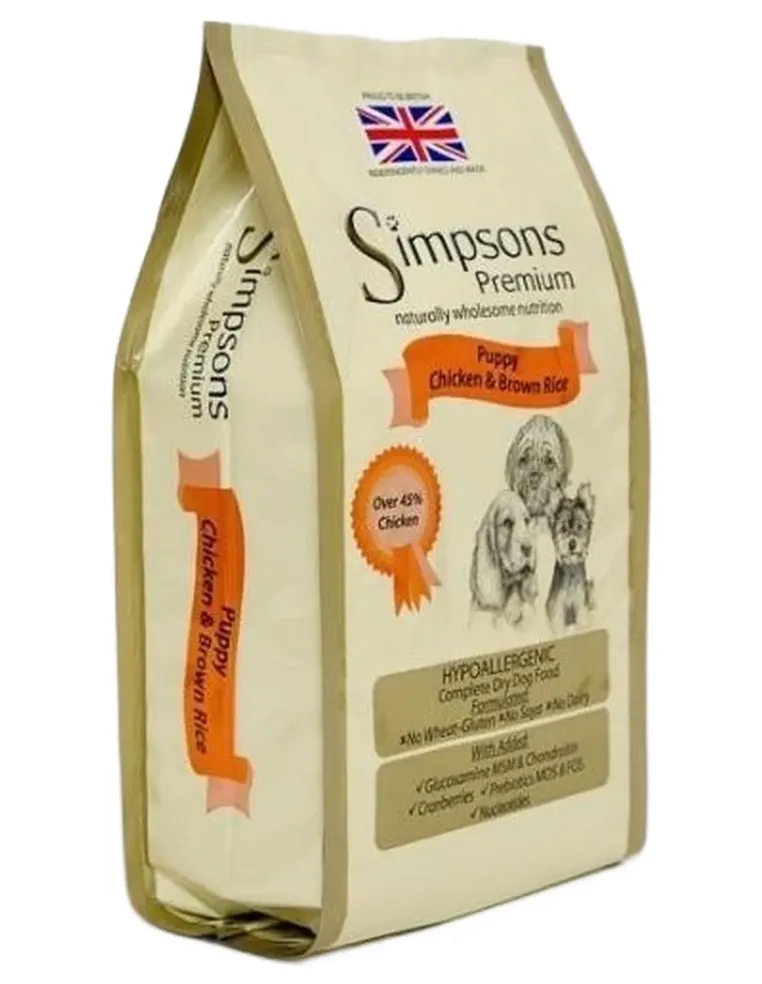 Simpsons Premium puppy pollo e riso integrale 2 kg  
