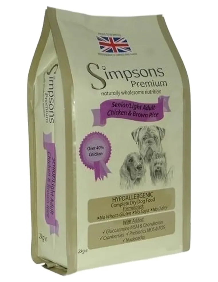 Simpsons Premium cane senior light pollo e riso integrale 12 kg  