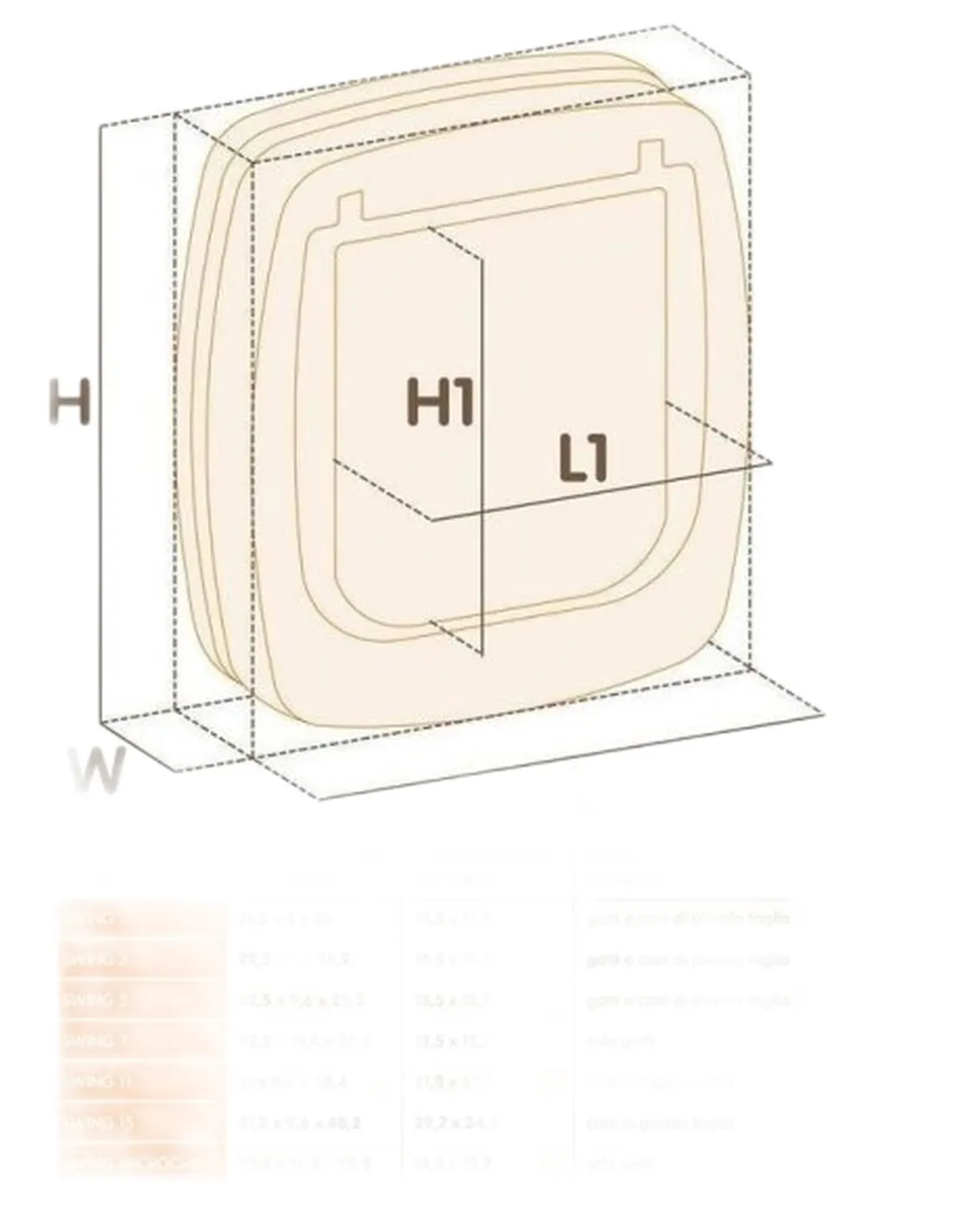 Ferplast swing 7 selettiva bianca portina  