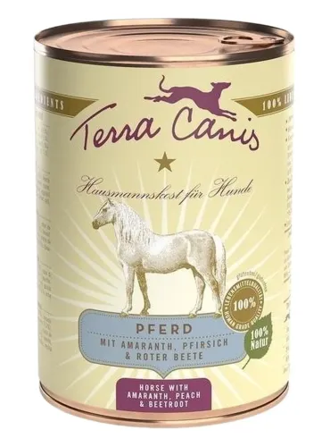 Terra canis classic cavallo con amaranto, pesca e barbabietola 400 gr  