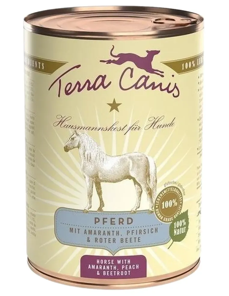 Terra canis classic cavallo con amaranto, pesca e barbabietola 400 gr  