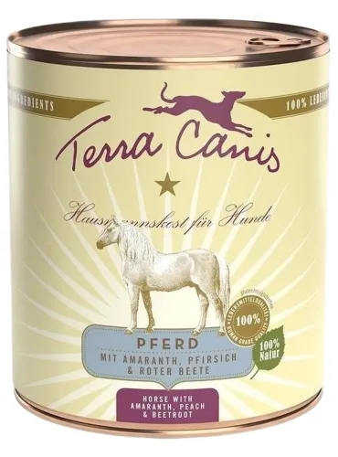 Terra canis classic cavallo con amaranto, pesca e barbabietola 800 gr  