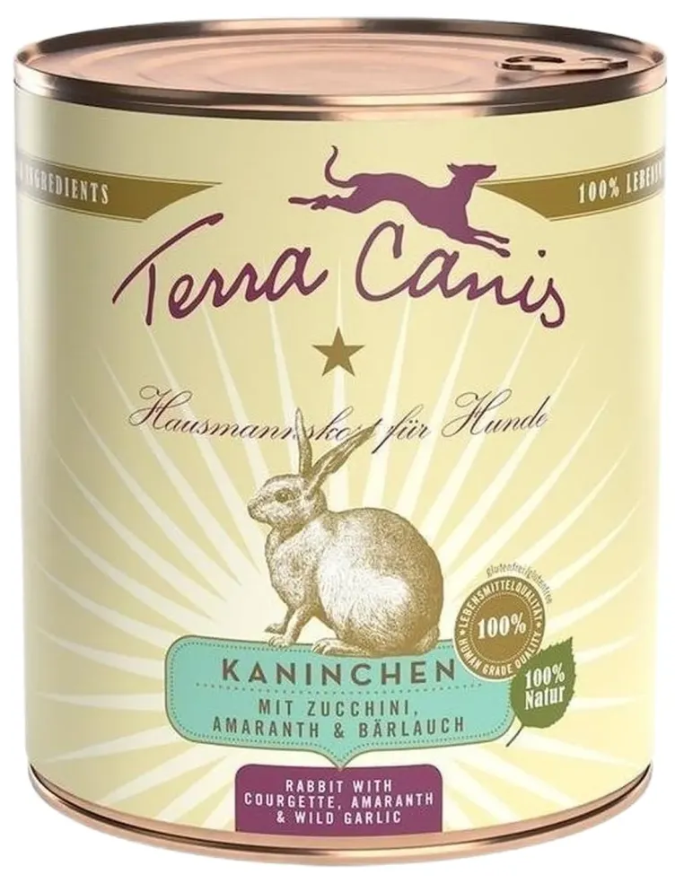 Terra canis classic coniglio con zucchine, amaranto e aglio orsino 800 gr  