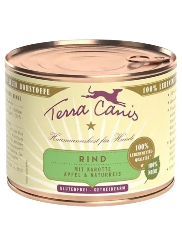 Terra canis classic manzo con carote, mela e riso integrale 200 gr  