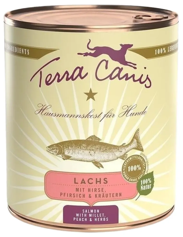 Terra canis classic salmone con miglio, pesca e erbe aromatiche 800 gr  