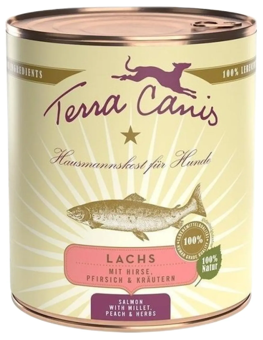Terra canis classic salmone con miglio, pesca e erbe aromatiche 800 gr  
