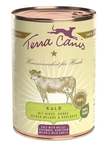 Terra canis classic vitello con miglio, cetriolo, melone giallo e aglio orsino 400 gr  