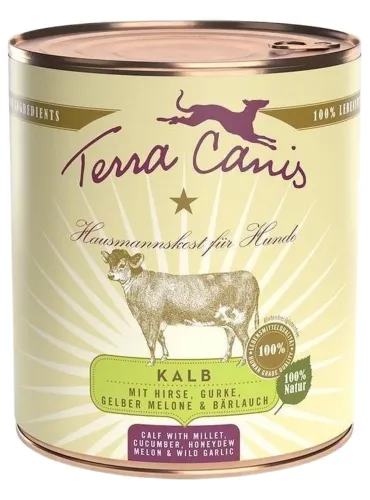 Terra canis classic vitello con miglio, cetriolo, melone giallo e aglio orsino 800 gr