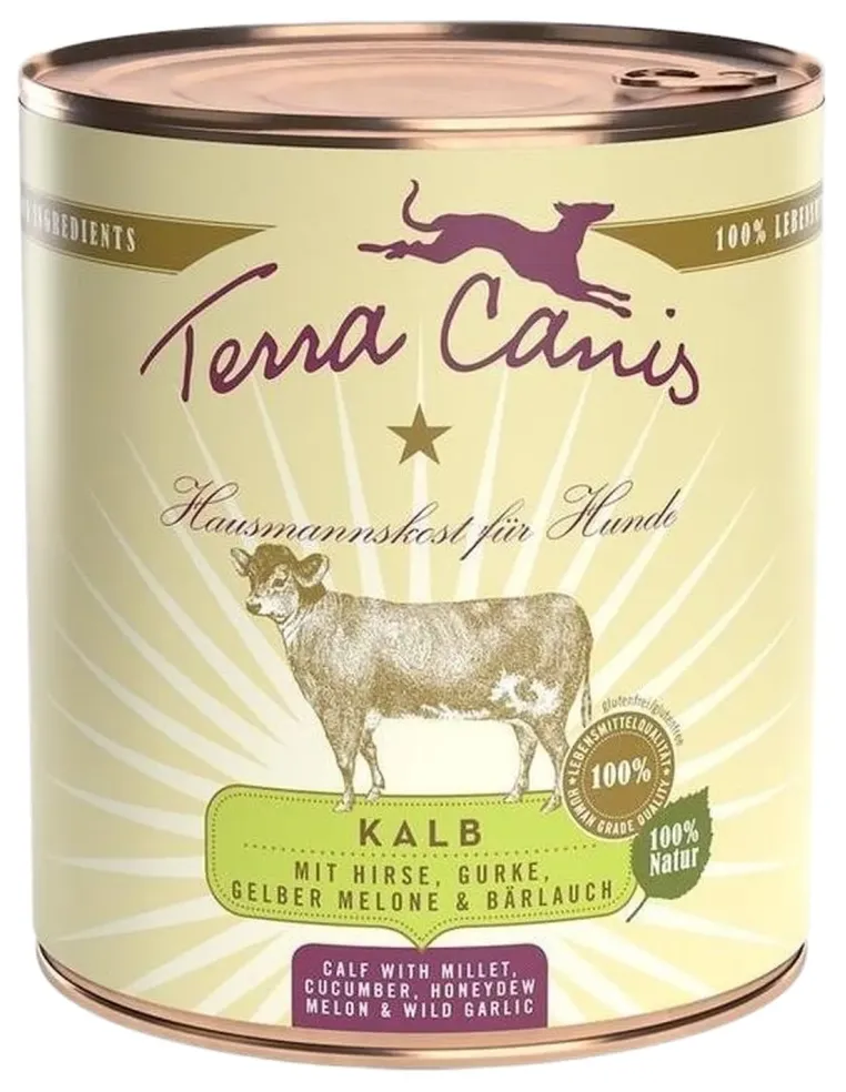 Terra canis classic vitello con miglio, cetriolo, melone giallo e aglio orsino 800 gr  