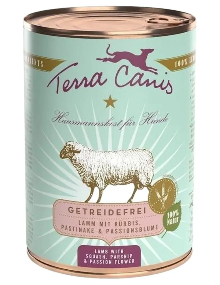 Terra canis grain free agnello con zucca, pastinaca e passiflora 400 gr  