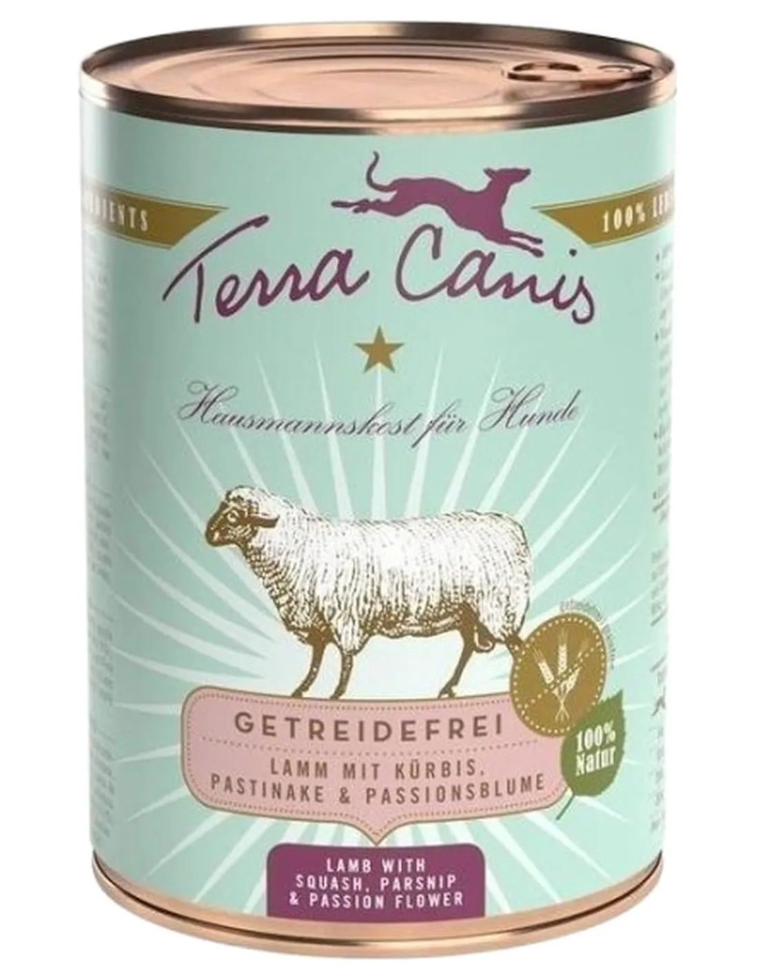 Terra canis grain free agnello con zucca, pastinaca e passiflora 400 gr  