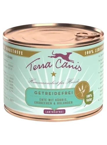 Terra canis grain free anatra con zucca, fragola e sambuco 200 gr