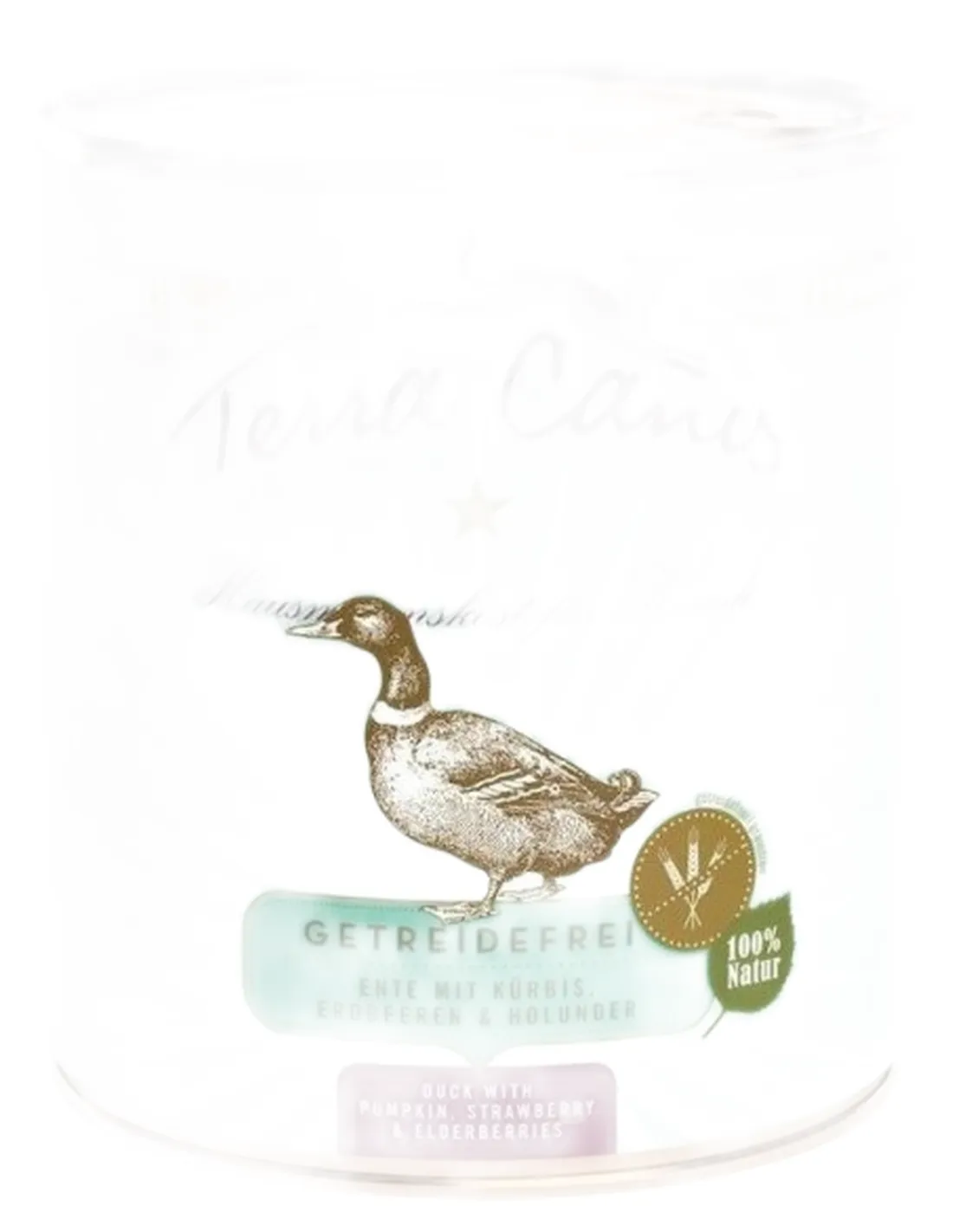 Terra canis grain free anatra con zucca, fragola e sambuco 800 gr   Terra canis grain free anatra con zucca, fragola e sambuco 800 gr