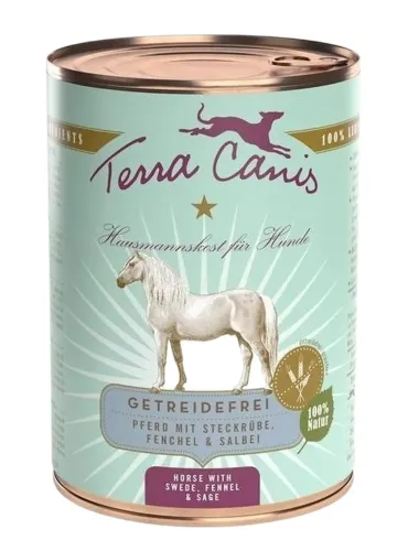 Terra canis grain free cavallo con rapa gialla, finocchio e salvia 400 gr  