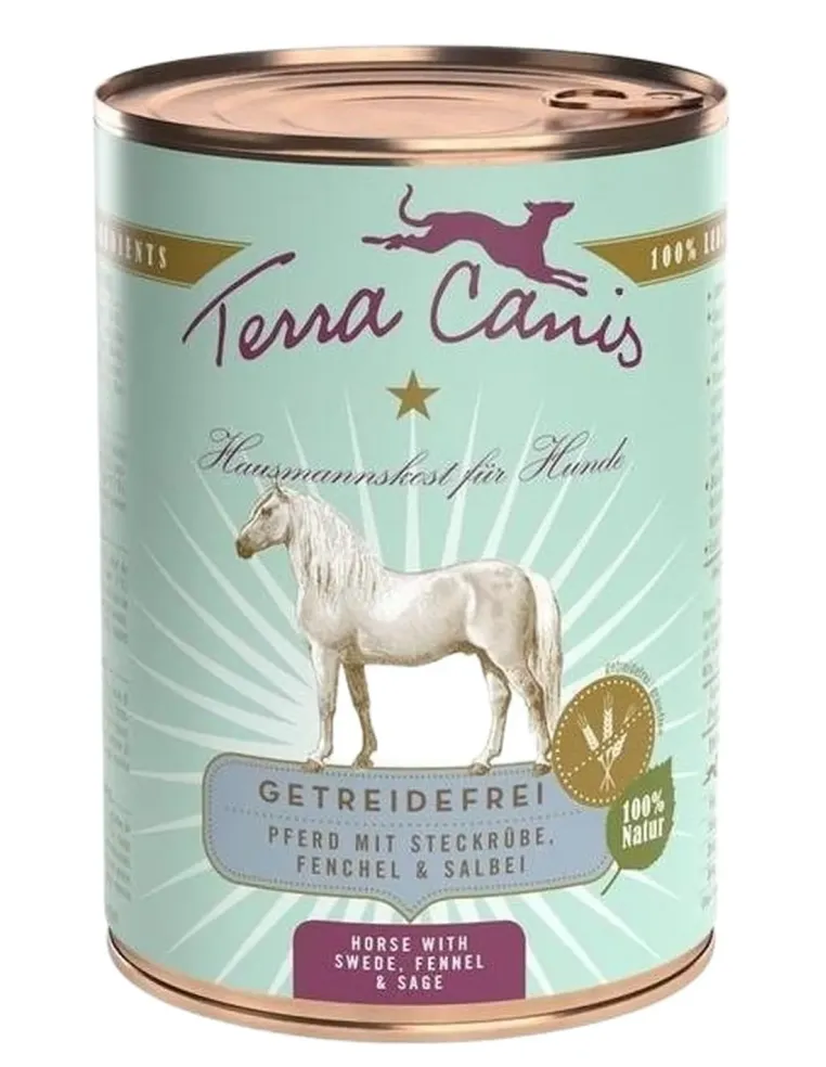 Terra canis grain free cavallo con rapa gialla, finocchio e salvia 400 gr  
