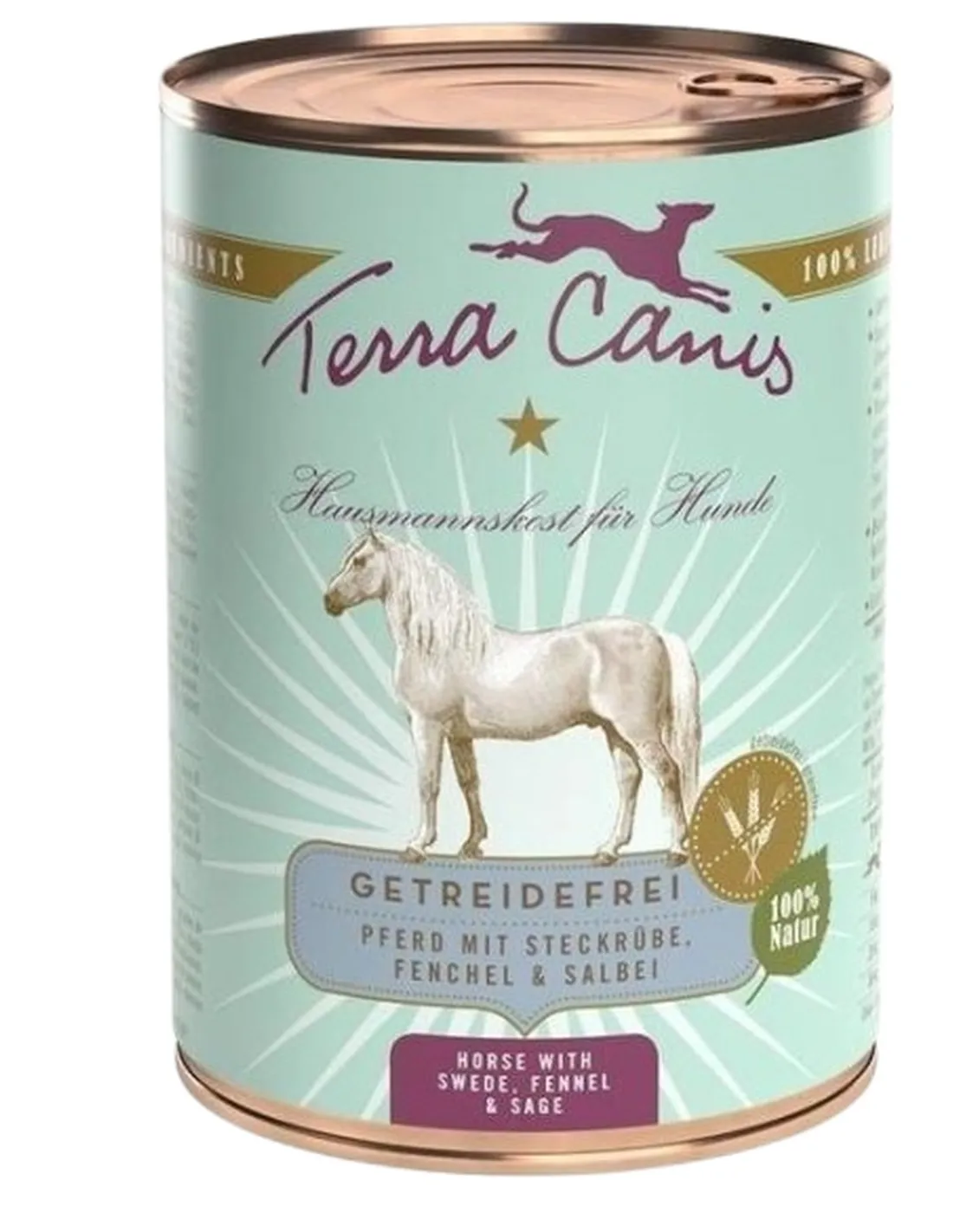 Terra canis grain free cavallo con rapa gialla, finocchio e salvia 400 gr   Terra canis grain free cavallo con rapa gialla, finocchio e salvia 400 gr