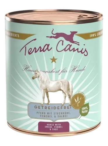 Terra canis grain free cavallo con rapa gialla, finocchio e salvia 800 gr