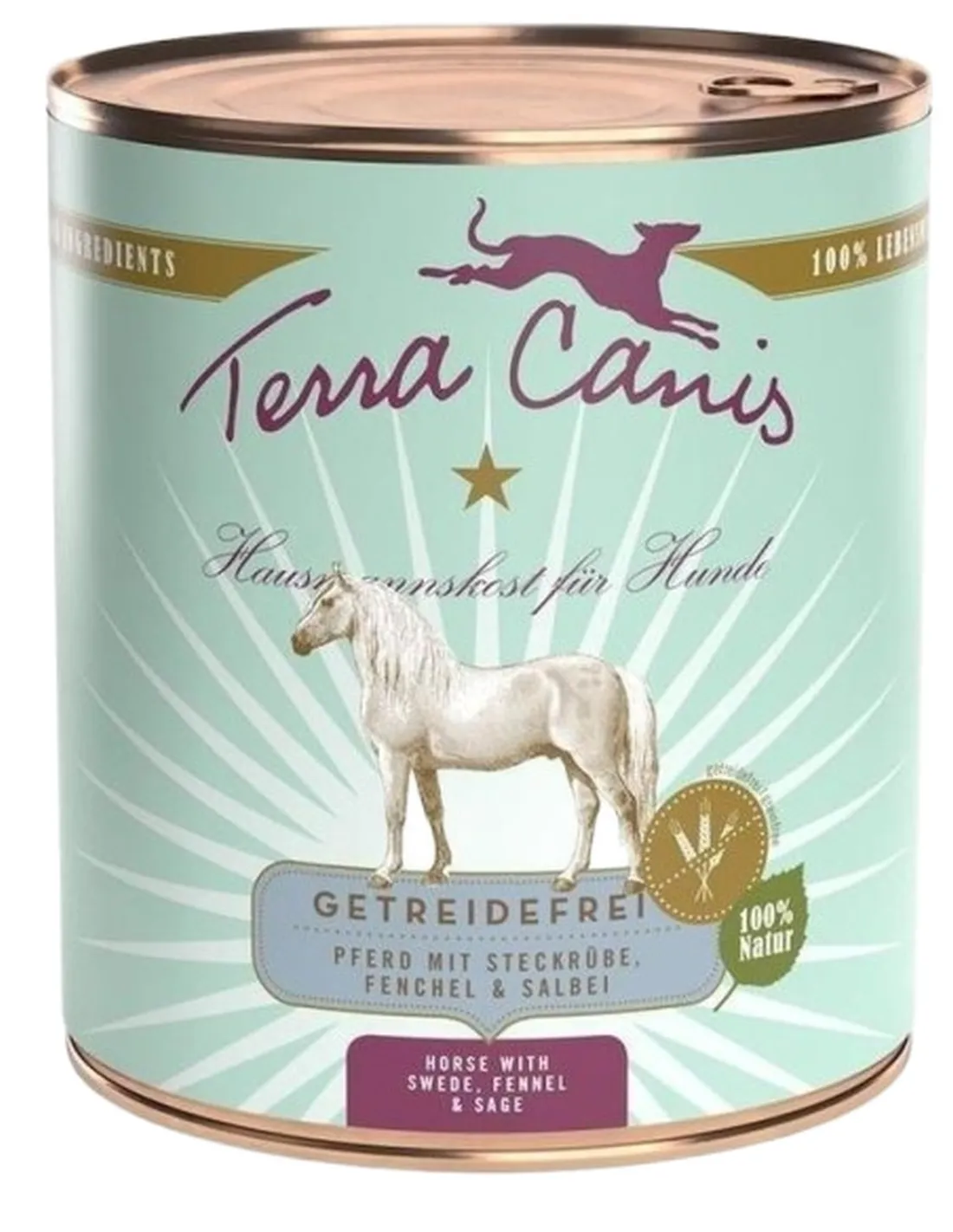 Terra canis grain free cavallo con rapa gialla, finocchio e salvia 800 gr  