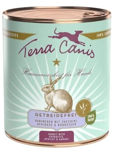 Terra canis grain free coniglio con zucchine, albicocca e borragine 800 gr