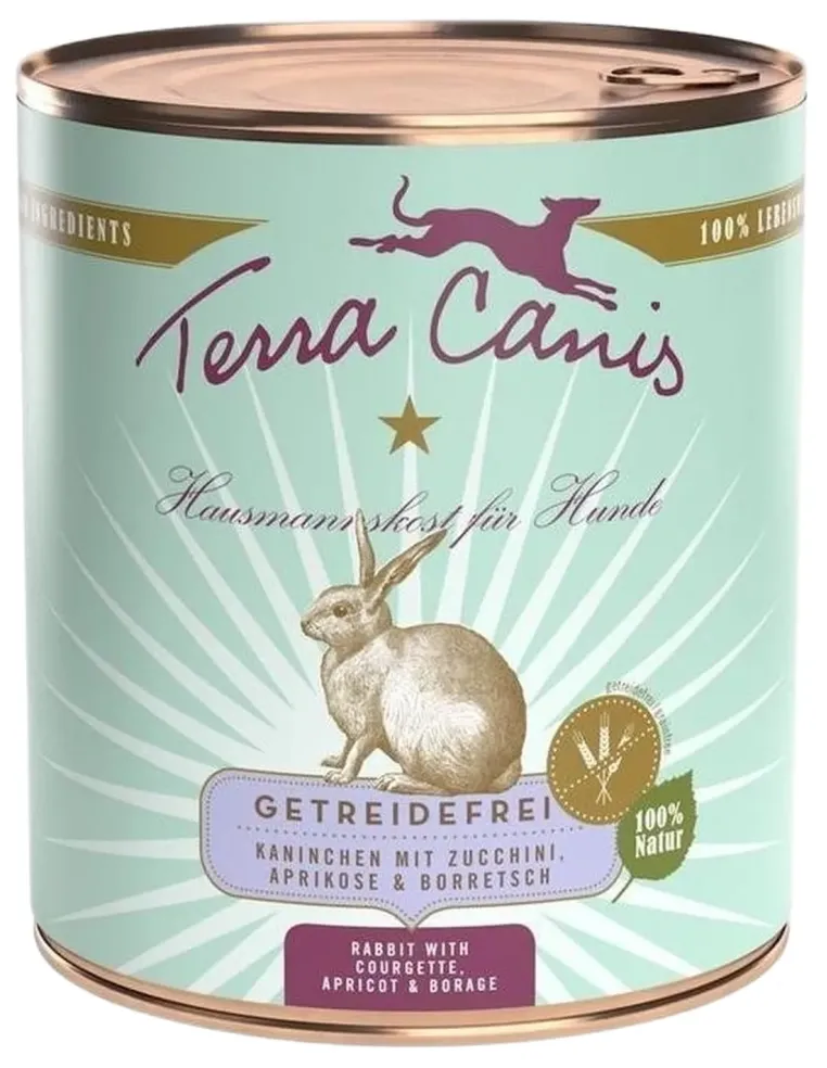Terra canis grain free coniglio con zucchine, albicocca e borragine 800 gr  
