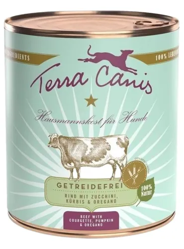Terra canis grain free manzo con zucchine, zucca e origano 800 gr